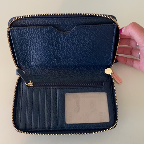Michael Kors navy wallet. Never used. - Picture 2 of 2